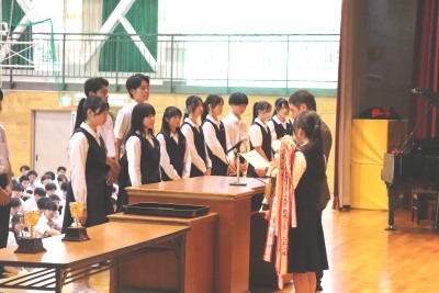 合唱コンクール表彰式